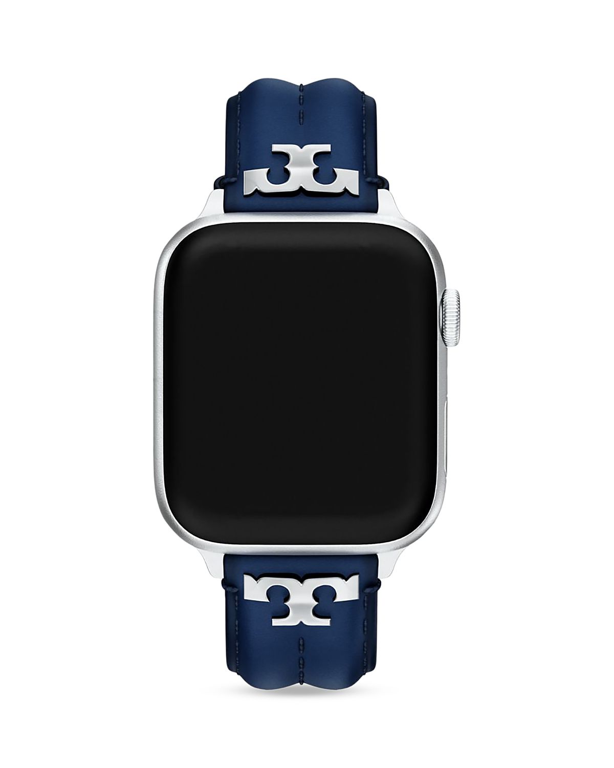 Tory Burch Kira Navy Leather Band for Apple Watch, 38/40/41/42mm and 42/44/45/46/49mm