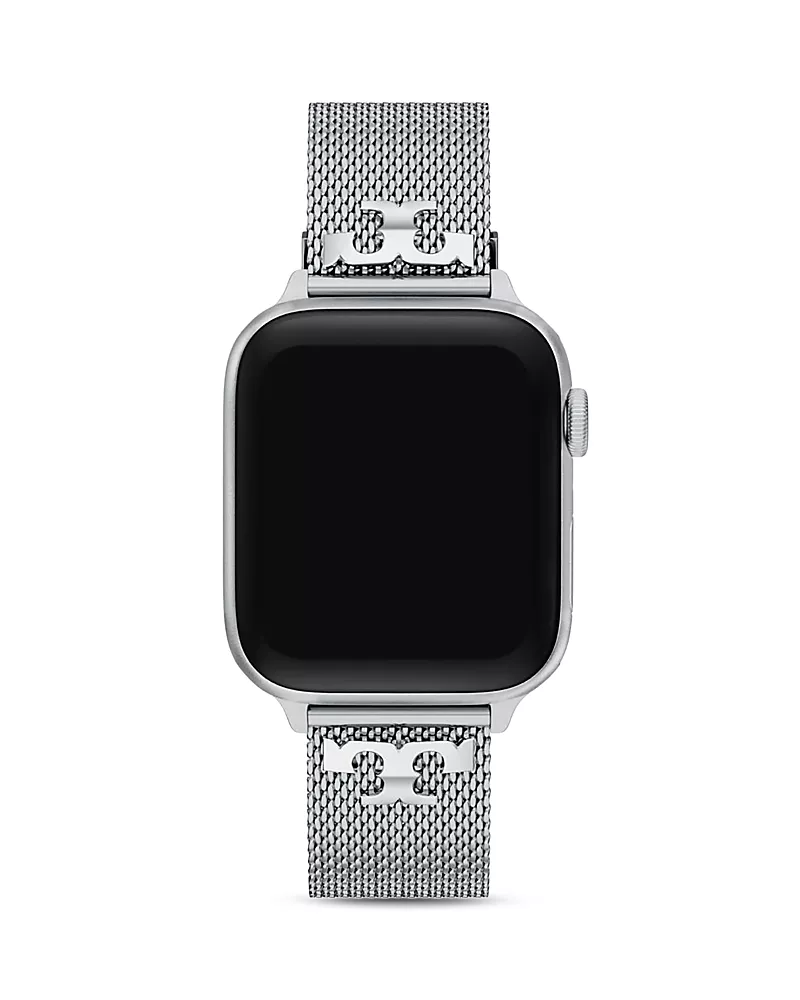 Tory Burch Kira Stainless Steel Mesh Band for Apple Watch, 38/40/41/42mm and 42/44/45/46/49mm