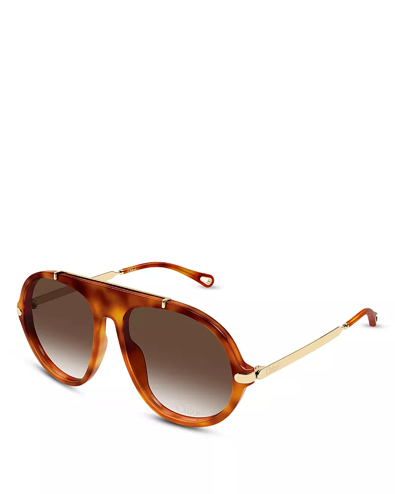 Chloe Round Sunglasses, 58mm