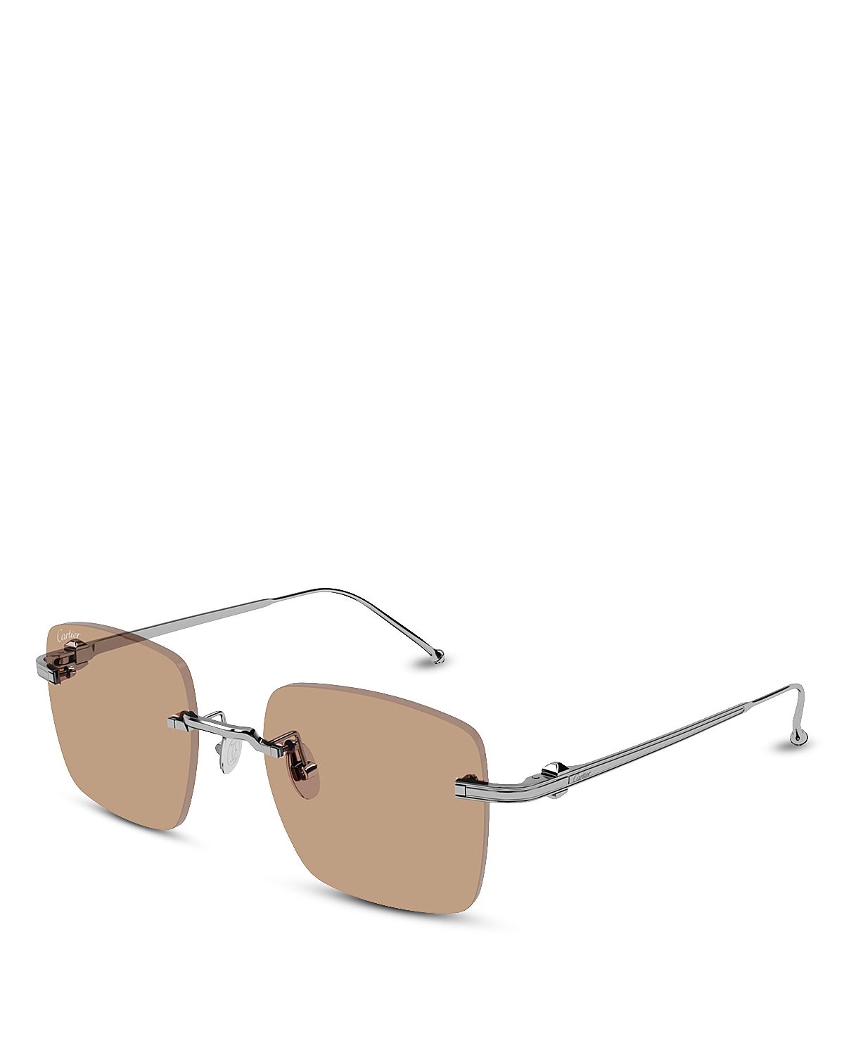 Cartier Square Rimless Sunglasses, 52mm