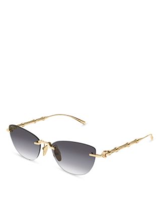 Cat Eye Rimless Sunglasses, 55mm