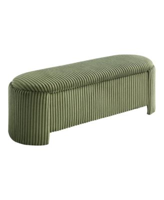  Rova Oval Chenille Storage Bench
