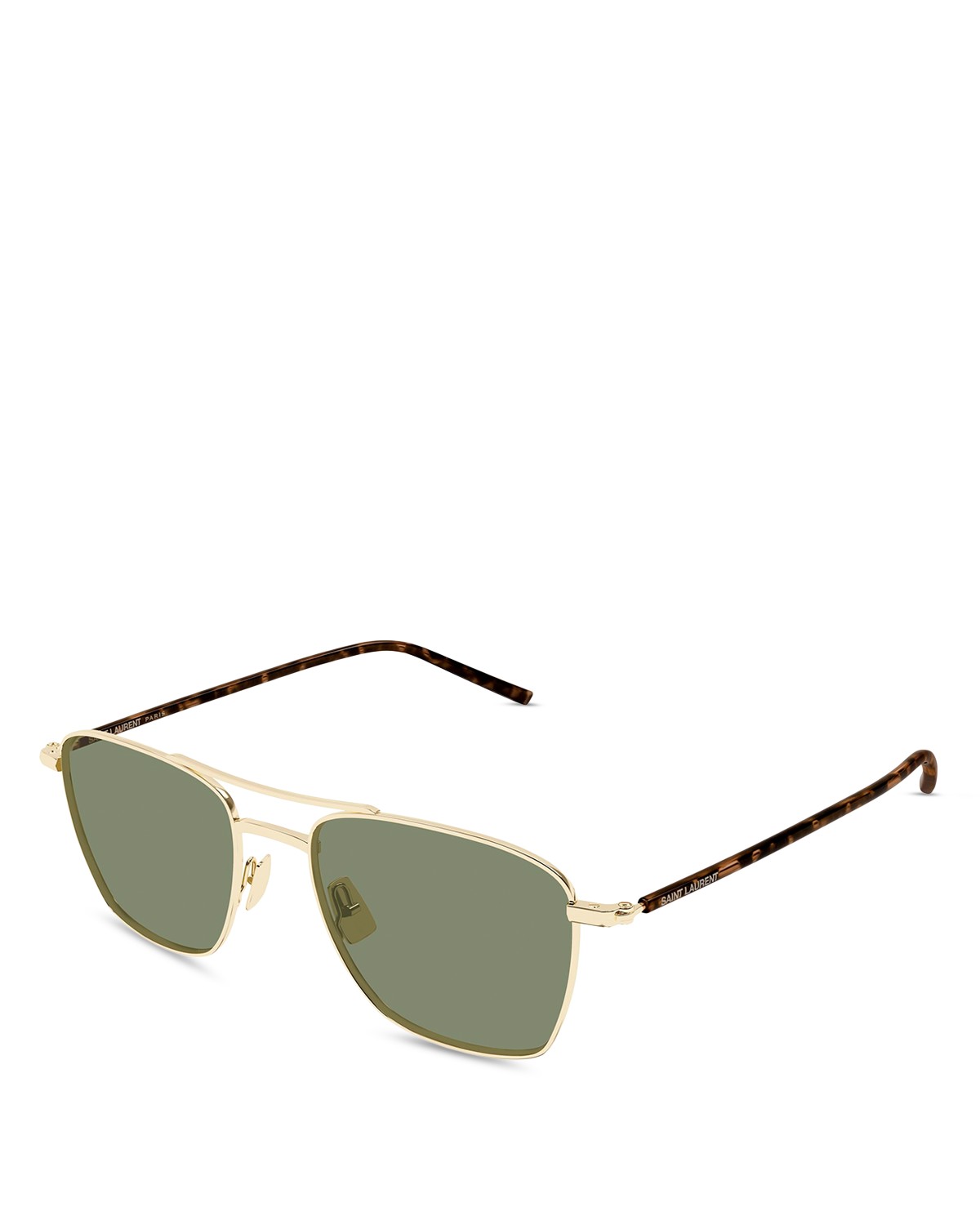 Saint Laurent Pilot Sunglasses, 53mm in Gold
