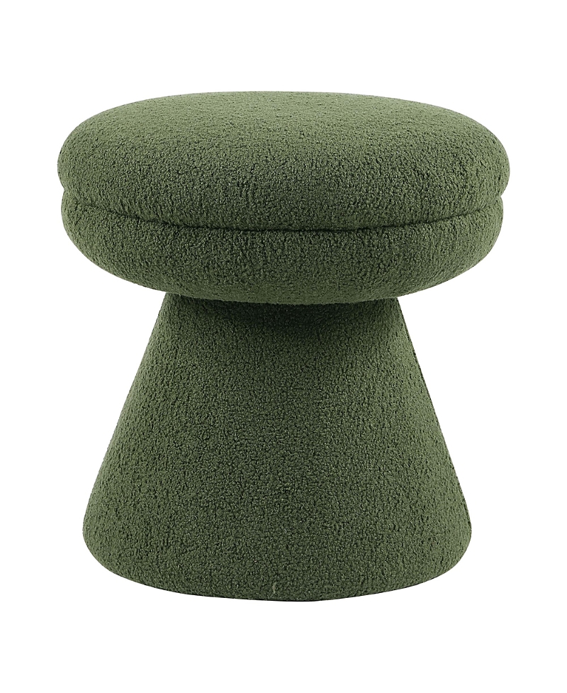 Furniture Of America Torio Mushroom Pedestal Fabric Ottoman In Green