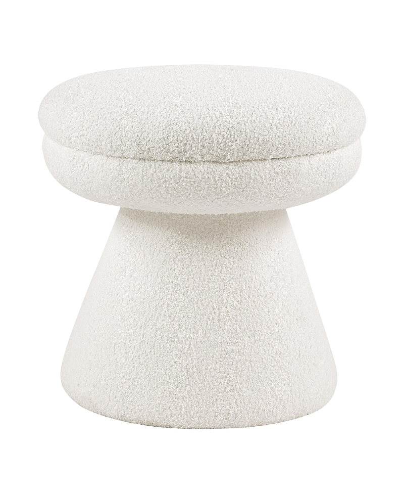 Furniture Of America Torio Mushroom Pedestal Fabric Ottoman In Sand