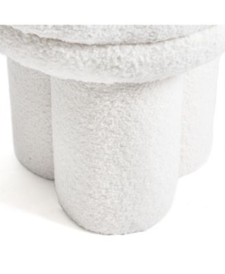  Trina Pillar Base Fabric Ottoman