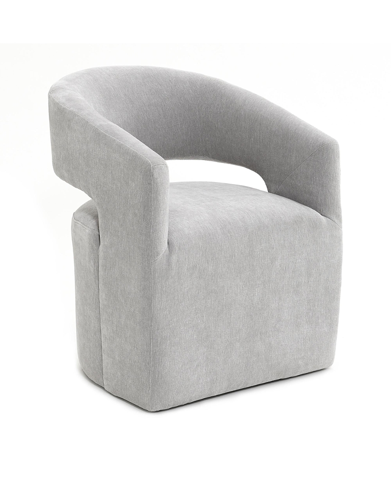 Furniture Of America Orion Modern Upholstered Accent Chair With Casters In Gray