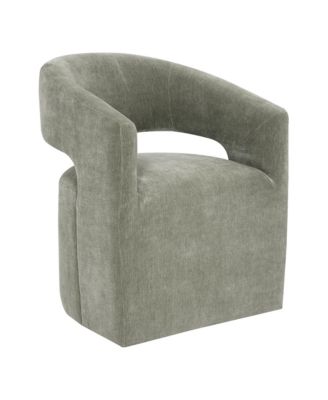 Furniture Of America Orion Modern Upholstered Accent Chair With Casters In Green
