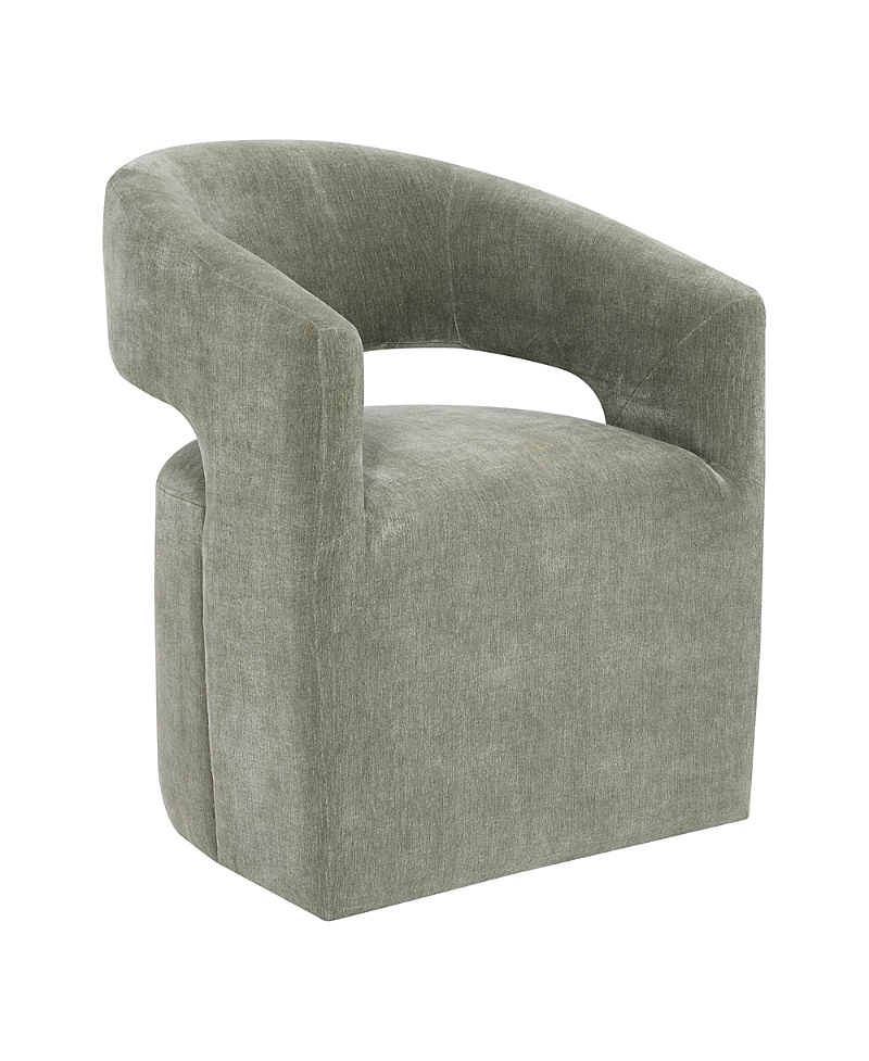 Furniture Of America Orion Modern Upholstered Accent Chair With Casters In Green
