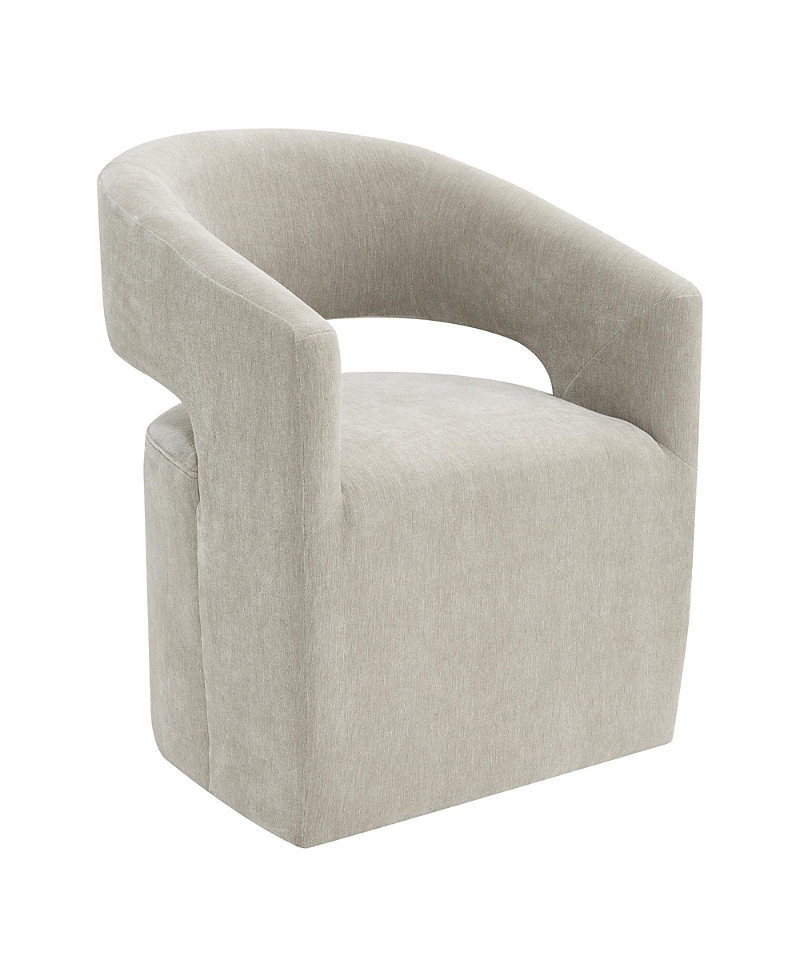 Furniture Of America Orion Modern Upholstered Accent Chair With Casters In Brown