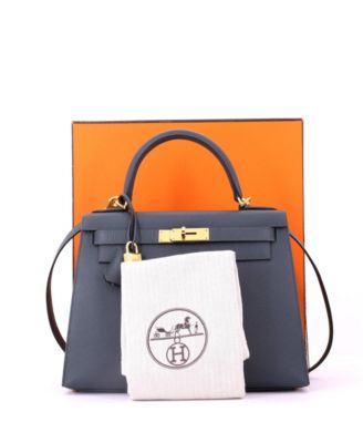 Kelly 28 Handbag Green Epsom with Gold Hardware