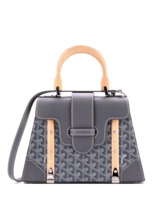  PM Saigon Top Handle Bag Coated Canvas with Leather