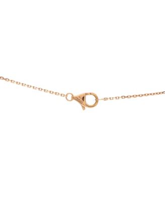 XS Amulette de Cartier Pendant Necklace 18K Rose Gold with Pink Opal and Diamond, 15 - 16.25"