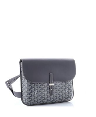   Coursier Messenger Bag Coated Canvas and Leather