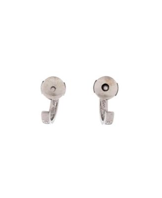  Small Love Hoop Earrings 18K White Gold