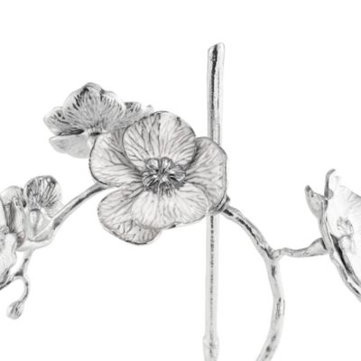 Silver Orchid Stem Sculpture - Small
