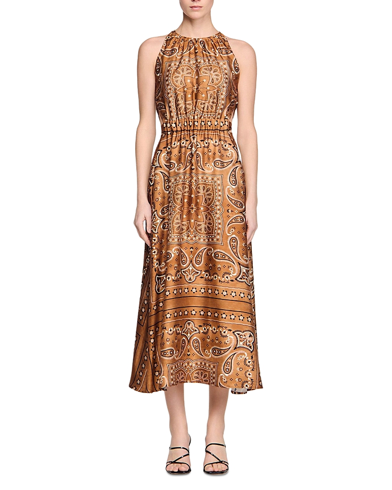 Sandro Bandana Print Maxi Dress