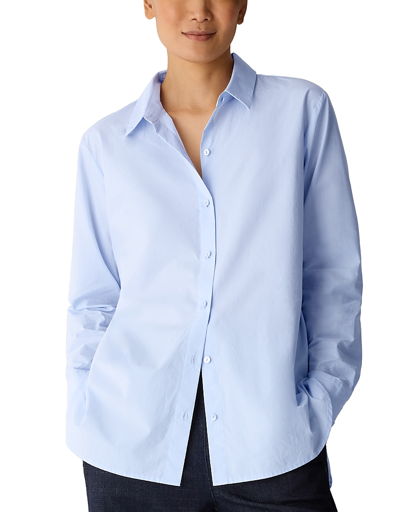 Eileen Fisher Cotton Poplin Classic Collar Shirt