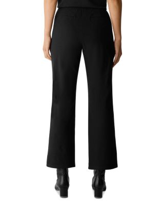 Washable Stretch Crepe Ankle Kick Flare Pants