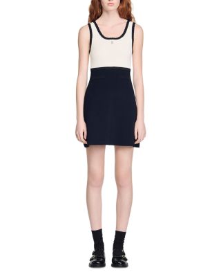 Two Tone Short Knit Dress