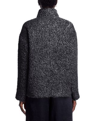 High Collar Alpaca Wool Blend Coat