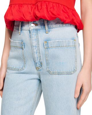 Straight Leg Jeans in Light Blue Jean