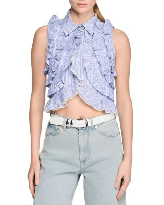 Cropped Ruffled Shirt