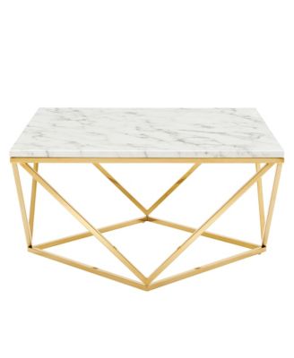  Vertex Gold Metal Stainless Steel Coffee Table
