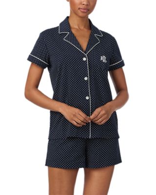 Short Sleeve Knit Boxer Pajama Set