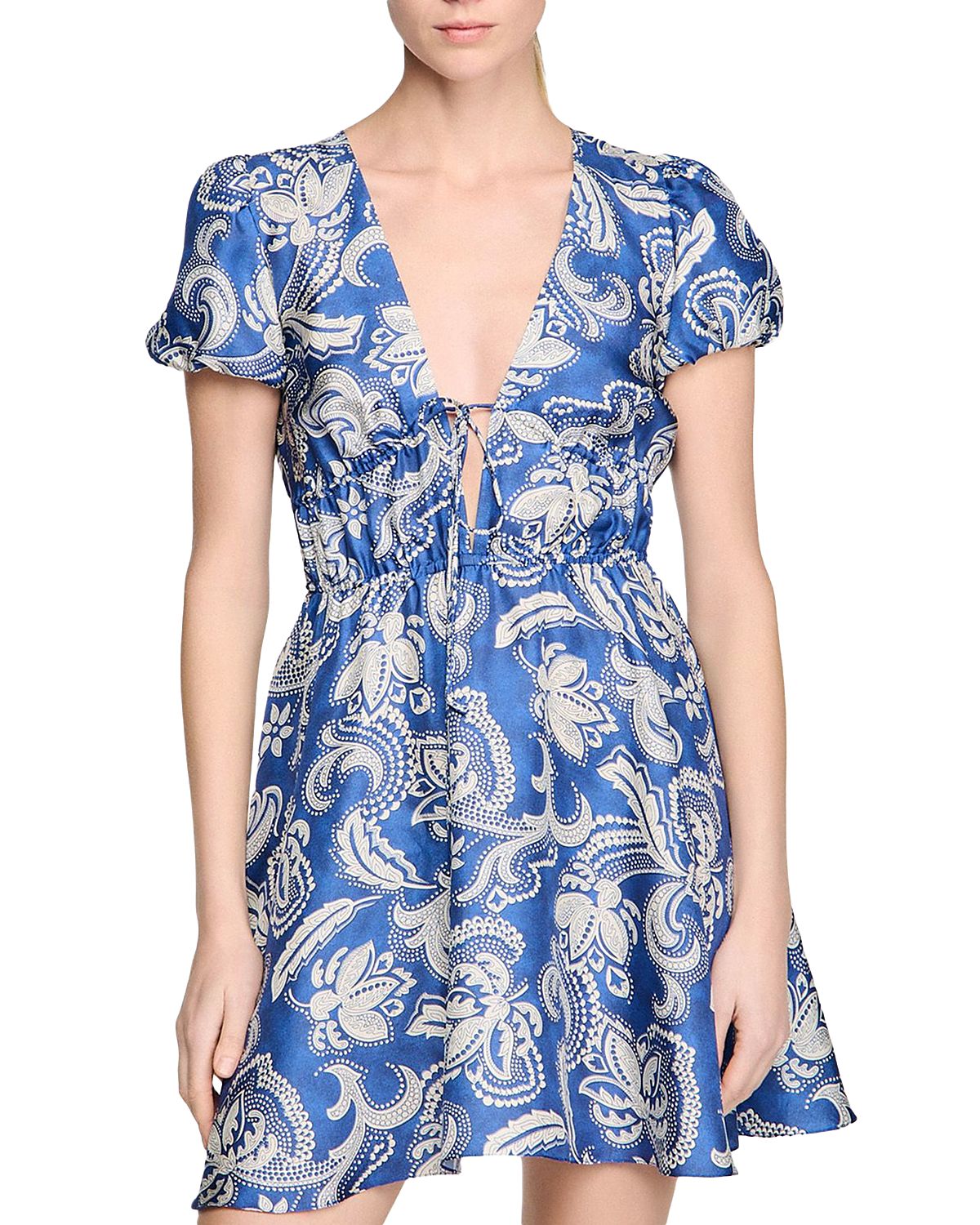 Sandro Floral Print Short Dress