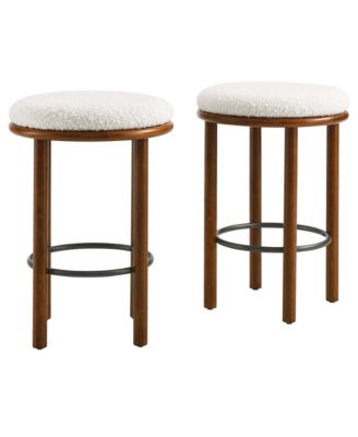 Fable Boucle Fabric Counter Stools Set of 2