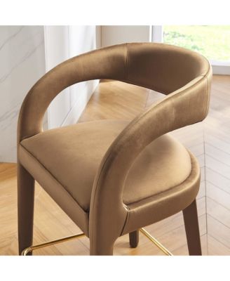  Pinnacle Performance Velvet Counter Stool Set of 2