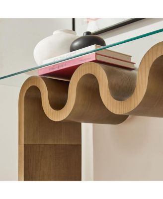  Ondine Glass Top 50" Console Table