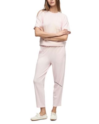 Brushed Fleece Seamed Ankle Pants