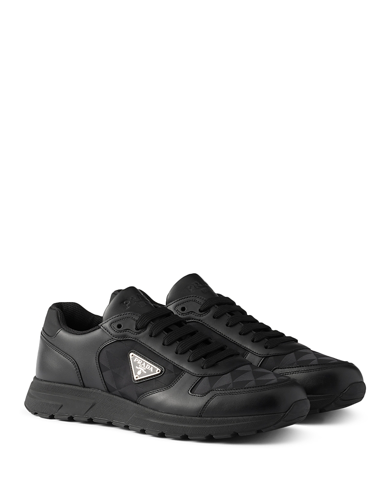 Prada Men's Prax 2.0 Re-Nylon And Leather Sneakers