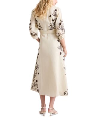 Banda Embroidered Linen Dress