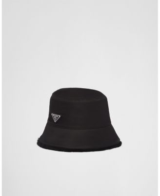  Re-Nylon And Shearling Bucket Hat