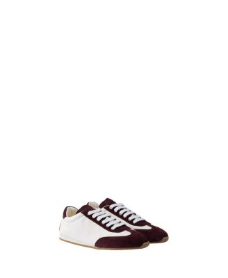 Women's Nappa Leather and Suede Sneakers
