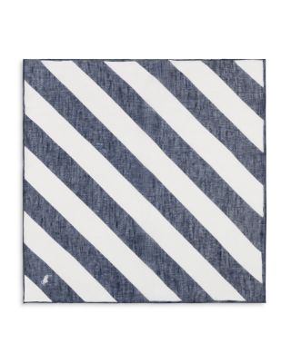 Rugby Stripe Square Linen Scarf