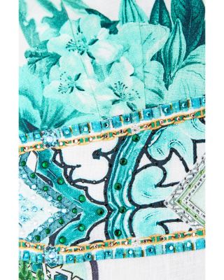 Balearic Beb&eacute; Linen Ruffle Neck Halter Dress