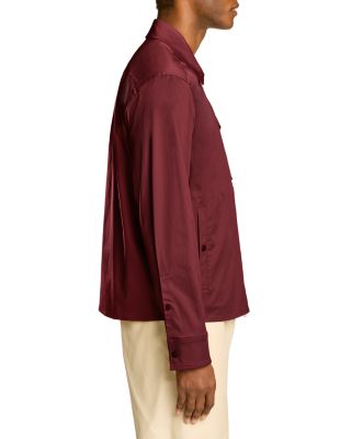 Cotton Blend Gabardine Shirt Jacket