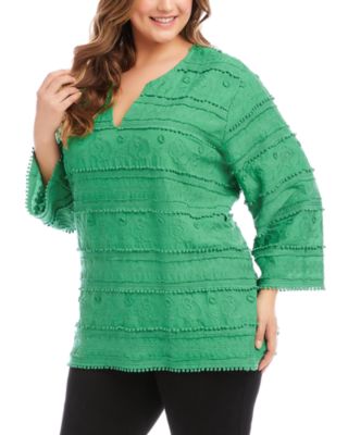 Plus Size Embroidered Tunic