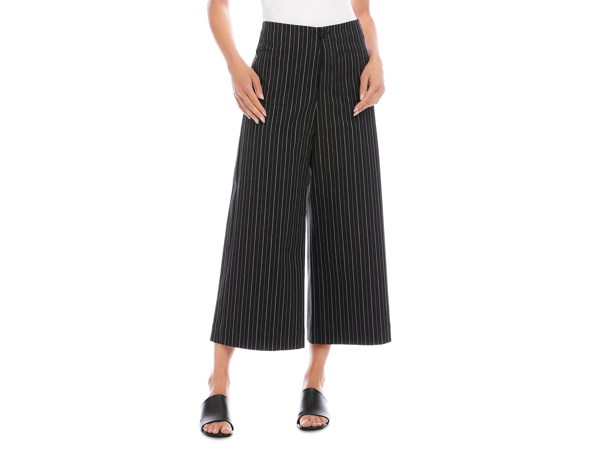Cropped Wide-Leg Pants - Image 1