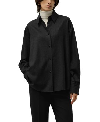  Silk-Wool Oversized Warm Shirt