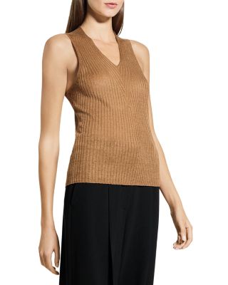 Linen Blend Ribbed Sweater Tank