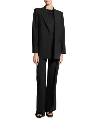 Wool Blend Relaxed Slash Blazer