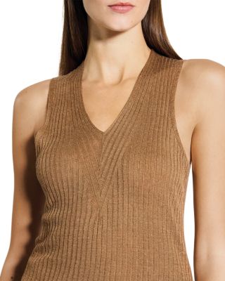 Linen Blend Ribbed Sweater Tank