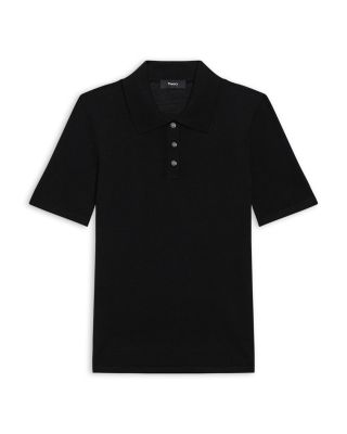 Merino Wool Short Sleeve Polo Sweater