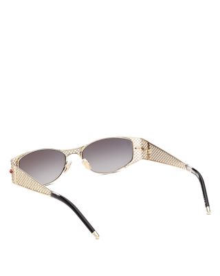 Oval Metal Sunglasses, 55mm