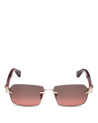 Rectangular Metal Sunglasses, 56mm